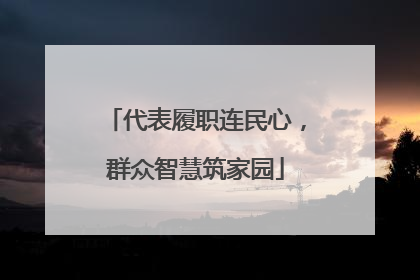 代表履职连民心，群众智慧筑家园