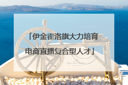 伊金霍洛旗大力培育电商直播复合型人才