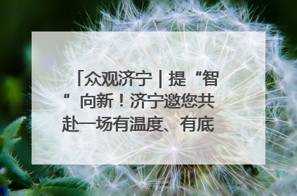众观济宁｜提“智”向新！济宁邀您共赴一场有温度、有底气的“智造”之约