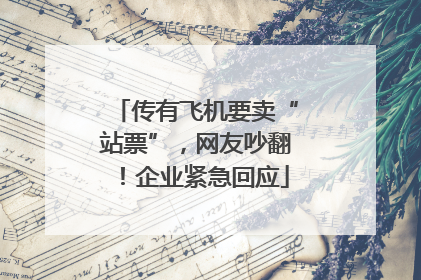传有飞机要卖“站票”，网友吵翻！企业紧急回应
