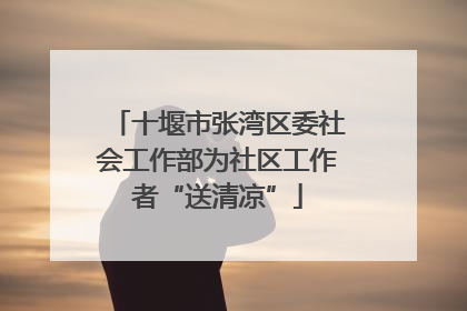十堰市张湾区委社会工作部为社区工作者“送清凉”