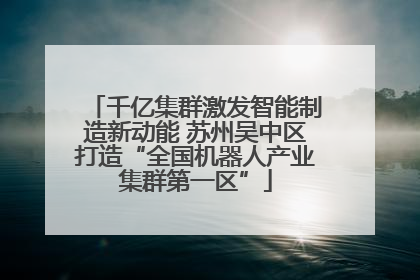 千亿集群激发智能制造新动能 苏州吴中区打造“全国机器人产业集群第一区”