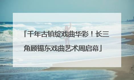 千年古镇绽戏曲华彩！长三角顾锡东戏曲艺术周启幕