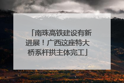 南珠高铁建设有新进展！广西这座特大桥系杆拱主体完工