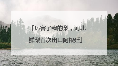 厉害了我的梨，河北鲜梨首次出口阿根廷