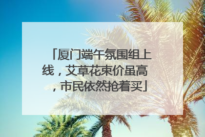 厦门端午氛围组上线，艾草花束价虽高，市民依然抢着买