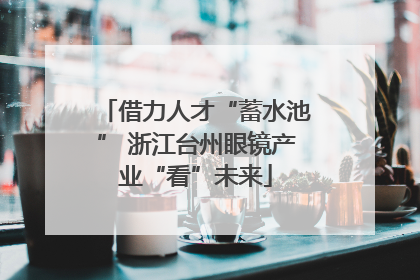 借力人才“蓄水池” 浙江台州眼镜产业“看”未来
