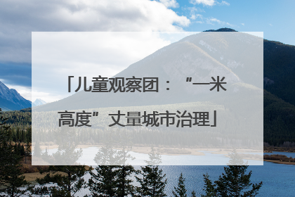 儿童观察团：“一米高度”丈量城市治理