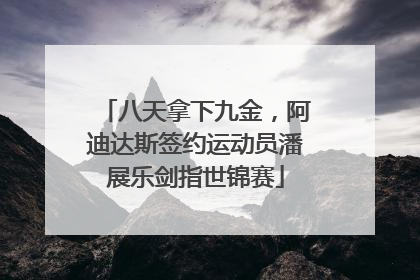 八天拿下九金，阿迪达斯签约运动员潘展乐剑指世锦赛
