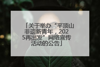 关于举办“平顶山非遗新青年，2025再出发”网络宣传活动的公告