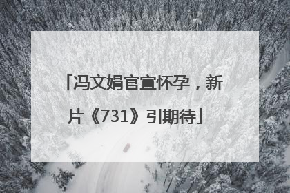 冯文娟官宣怀孕，新片《731》引期待