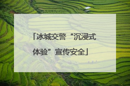 冰城交警“沉浸式体验”宣传安全