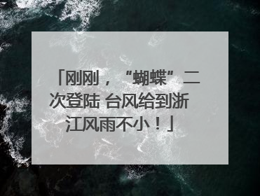 刚刚，“蝴蝶”二次登陆 台风给到浙江风雨不小！