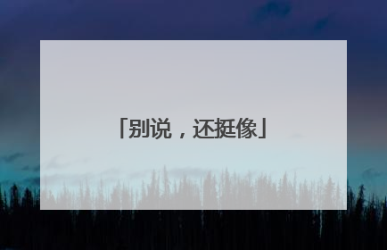 别说，还挺像