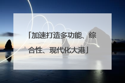 加速打造多功能、综合性、现代化大港