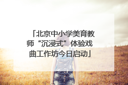 北京中小学美育教师“沉浸式”体验戏曲工作坊今日启动