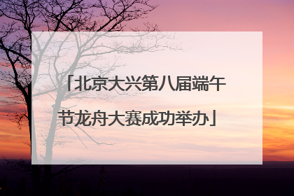 北京大兴第八届端午节龙舟大赛成功举办