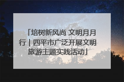 培树新风尚 文明月月行｜四平市广泛开展文明旅游主题实践活动