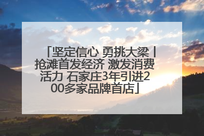 坚定信心 勇挑大梁丨抢滩首发经济 激发消费活力 石家庄3年引进200多家品牌首店