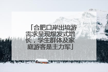 合肥口岸出境游需求呈现爆发式增长，学生群体及家庭游客是主力军