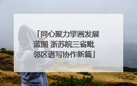 同心聚力擘画发展蓝图 浙苏皖三省毗邻区谱写协作新篇