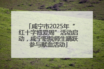 咸宁市2025年“红十字博爱周”活动启动，咸宁职院师生踊跃参与献血活动