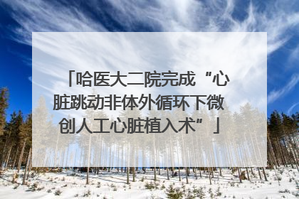 哈医大二院完成“心脏跳动非体外循环下微创人工心脏植入术”