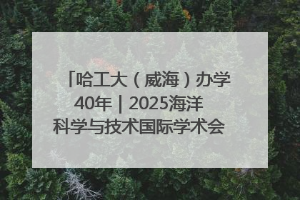 哈工大（威海）办学40年｜2025海洋科学与技术国际学术会议在威海召开