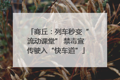 商丘：列车秒变“流动课堂” 禁毒宣传驶入“快车道”
