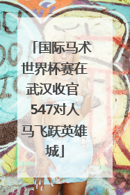 国际马术世界杯赛在武汉收官 547对人马飞跃英雄城