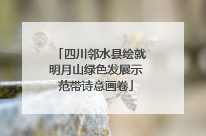 四川邻水县绘就明月山绿色发展示范带诗意画卷