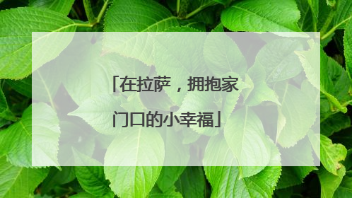 在拉萨，拥抱家门口的小幸福