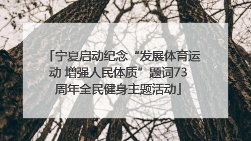 宁夏启动纪念“发展体育运动 增强人民体质”题词73周年全民健身主题活动