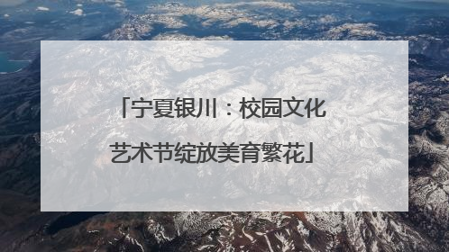 宁夏银川：校园文化艺术节绽放美育繁花