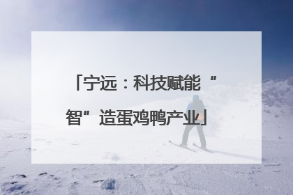 宁远：科技赋能“智”造蛋鸡鸭产业