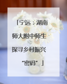 宁远：湖南师大附中师生探寻乡村振兴“密码”