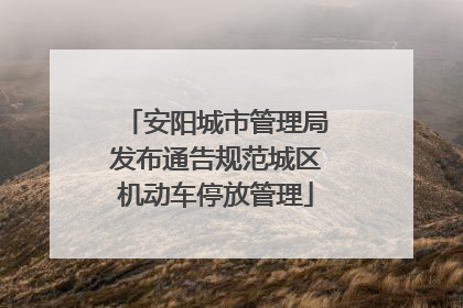 安阳城市管理局发布通告规范城区机动车停放管理