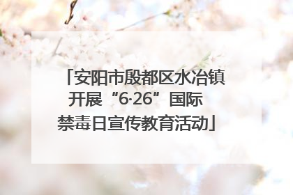 安阳市殷都区水冶镇开展“6·26”国际禁毒日宣传教育活动