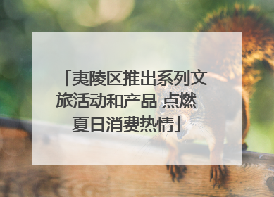 夷陵区推出系列文旅活动和产品 点燃夏日消费热情