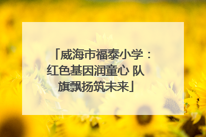 威海市福泰小学：红色基因润童心 队旗飘扬筑未来