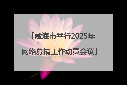 威海市举行2025年网络募捐工作动员会议