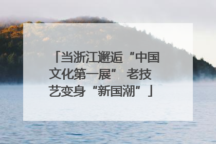 当浙江邂逅“中国文化第一展” 老技艺变身“新国潮”