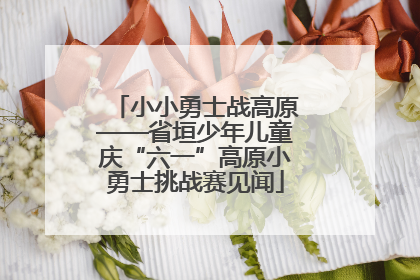 小小勇士战高原——省垣少年儿童庆“六一”高原小勇士挑战赛见闻