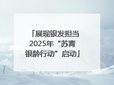 展现银发担当 2025年“苏青银龄行动”启动