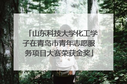 山东科技大学化工学子在青岛市青年志愿服务项目大赛荣获金奖