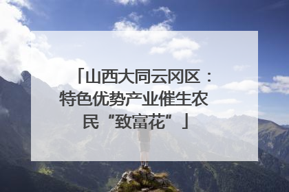 山西大同云冈区：特色优势产业催生农民“致富花”