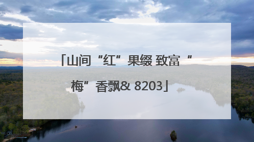 山间“红”果缀 致富“梅”香飘& 8203