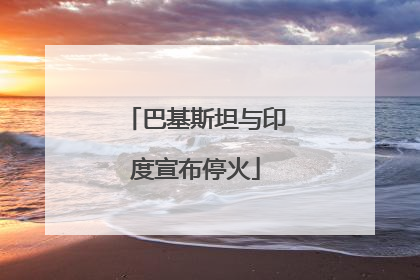 巴基斯坦与印度宣布停火