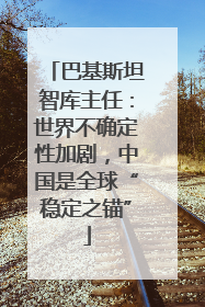 巴基斯坦智库主任：世界不确定性加剧，中国是全球“稳定之锚”