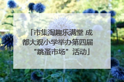 市集淘趣乐满堂 成都大观小学举办第四届“跳蚤市场”活动
